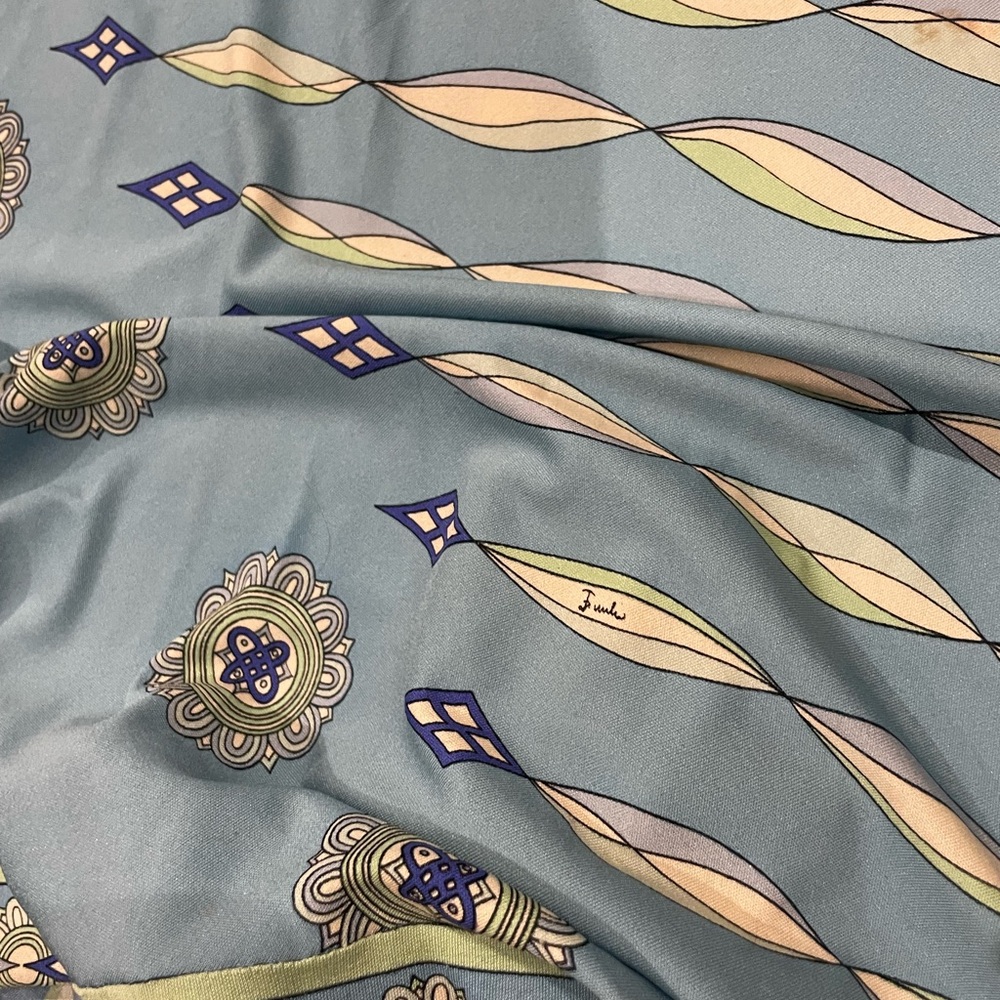 Vintage Emilio Pucci Baby Blue Print Dress - Picture 4 of 11